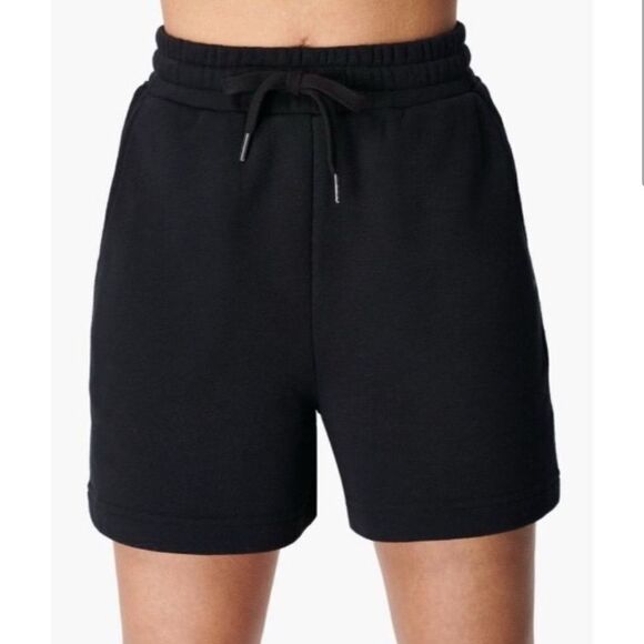 SWEATY BETTY | Black Essentials Organic Cotton Shorts Size Medium - Picture 1 of 13